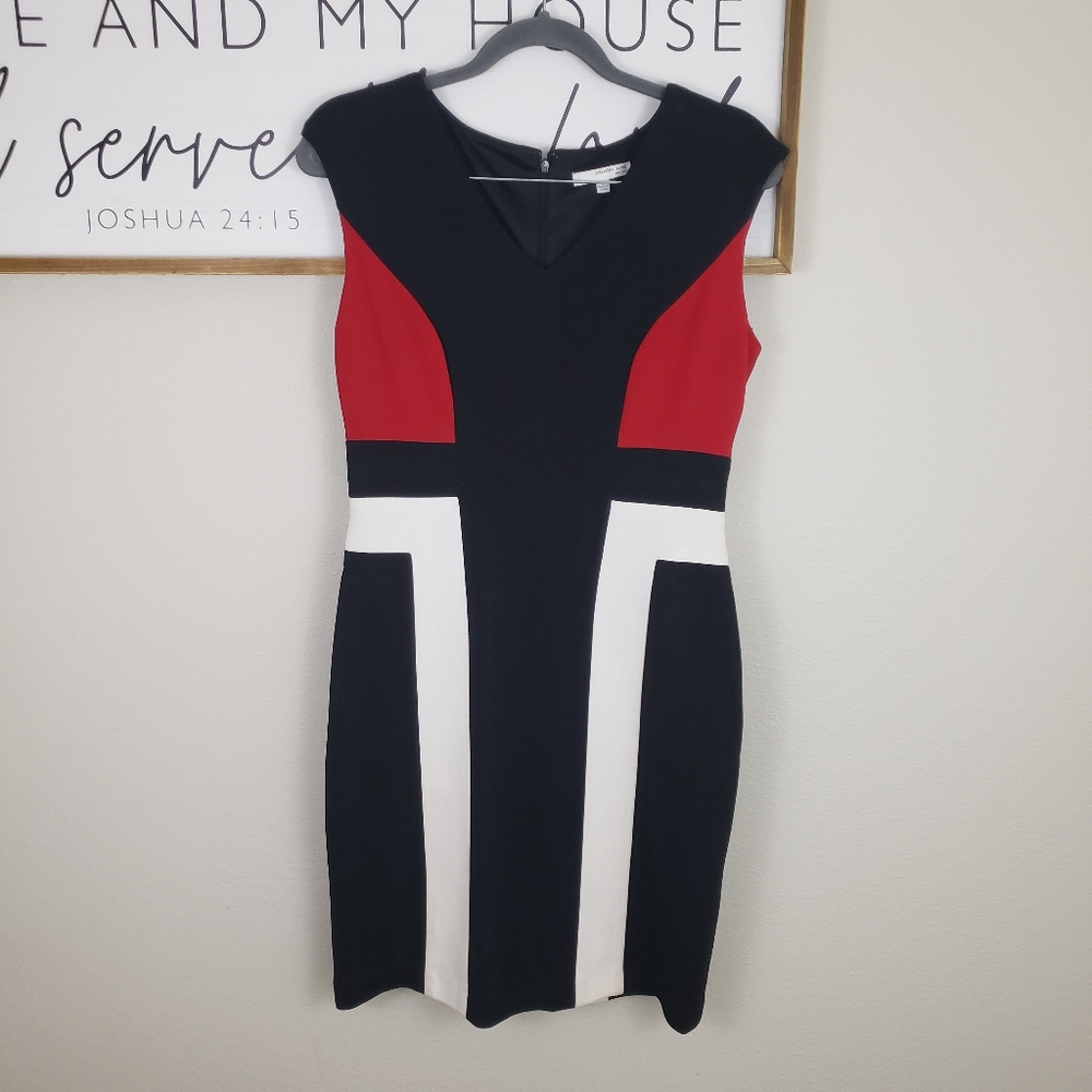 Studio One New York Modern Colorblock Sleeveless Dress Women's Size 8